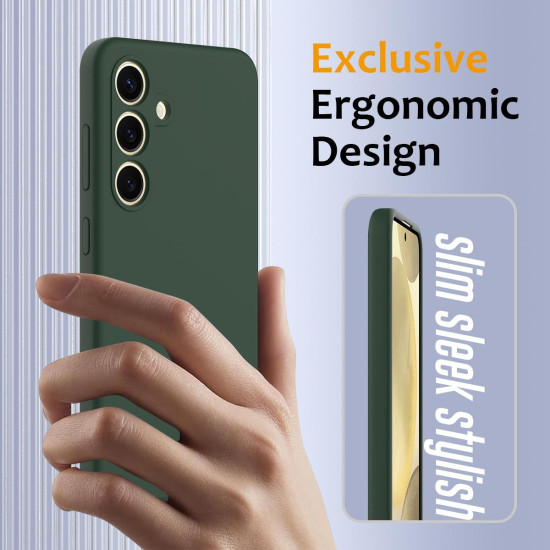 For Samsung Galaxy S24+ 5G Shockproof Silicone Magsafe Phone Case(Dark Green)