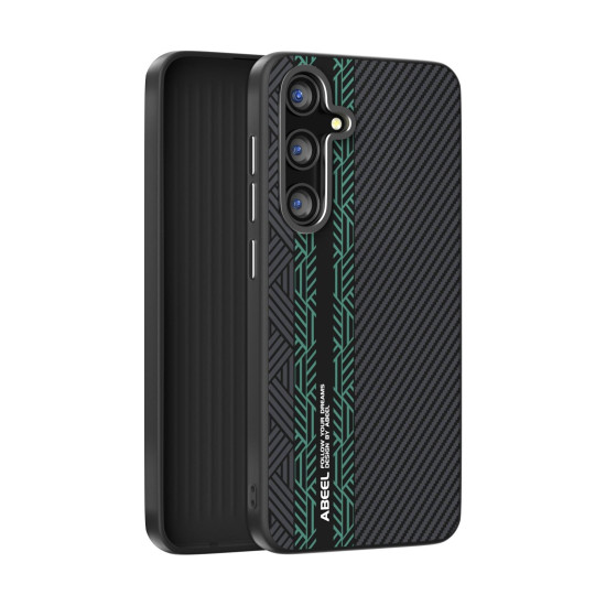 For Samsung Galaxy S24+ 5G ABEEL 6D Micro Relief MagSafe Magnetic Phone Case(Green)