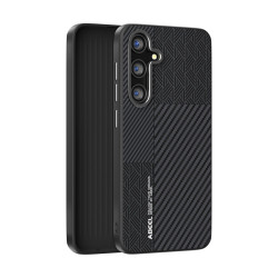For Samsung Galaxy S24+ 5G ABEEL 6D Micro Relief MagSafe Magnetic Phone Case(Carbon Fiber Black)