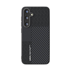 For Samsung Galaxy S24+ 5G ABEEL 6D Micro Relief MagSafe Magnetic Phone Case(Carbon Fiber Black)