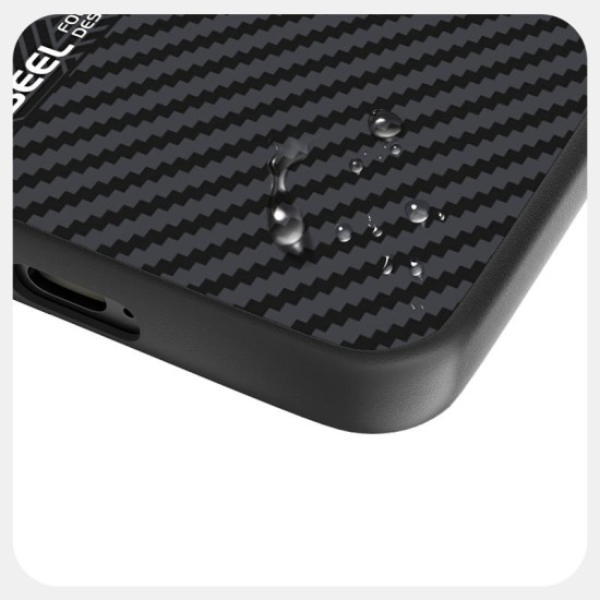 For Samsung Galaxy S24+ 5G ABEEL 6D Micro Relief MagSafe Magnetic Phone Case(Carbon Fiber Black)