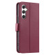 For Samsung Galaxy A35 5G Ring Buckle Rhombic Leather Phone Case(Red)