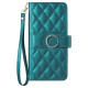 For Samsung Galaxy A35 5G Ring Buckle Rhombic Leather Phone Case(Green)
