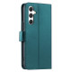 For Samsung Galaxy A35 5G Ring Buckle Rhombic Leather Phone Case(Green)