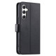 For Samsung Galaxy A35 5G Ring Buckle Rhombic Leather Phone Case(Black)