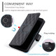 For Samsung Galaxy A35 5G Ring Buckle Rhombic Leather Phone Case(Black)