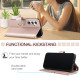For Samsung Galaxy A35 5G Ring Buckle Rhombic Leather Phone Case(Rose Gold)