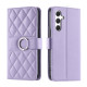 For Samsung Galaxy A35 5G Ring Buckle Rhombic Leather Phone Case(Purple)