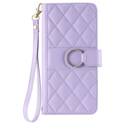 For Samsung Galaxy A35 5G Ring Buckle Rhombic Leather Phone Case(Purple)