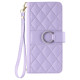 For Samsung Galaxy A35 5G Ring Buckle Rhombic Leather Phone Case(Purple)