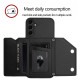 For Samsung Galaxy S24+ 5G Skin Feel Four Card Slots Phone Case with Wrist Strap(Black)