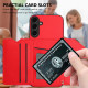 For Samsung Galaxy S24+ 5G Skin Feel Four Card Slots Phone Case with Wrist Strap(Red)