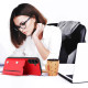 For Samsung Galaxy S24+ 5G Skin Feel Four Card Slots Phone Case with Wrist Strap(Red)