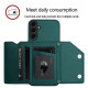 For Samsung Galaxy S24+ 5G Skin Feel Four Card Slots Phone Case with Wrist Strap(Green)