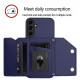For Samsung Galaxy S24+ 5G Skin Feel Four Card Slots Phone Case with Wrist Strap(Blue)