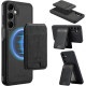 For Samsung Galaxy S24+ 5G LC.IMEEKE L3 Series Detachable RFID Card Bag Magsafe Phone Case(Black)