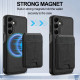 For Samsung Galaxy S24+ 5G LC.IMEEKE L3 Series Detachable RFID Card Bag Magsafe Phone Case(Black)