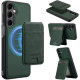 For Samsung Galaxy S24+ 5G LC.IMEEKE L3 Series Detachable RFID Card Bag Magsafe Phone Case(Green)