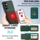 For Samsung Galaxy S24+ 5G LC.IMEEKE L3 Series Detachable RFID Card Bag Magsafe Phone Case(Green)
