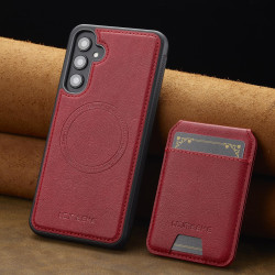 For Samsung Galaxy S24+ 5G LC.IMEEKE L3 Series Detachable RFID Card Bag Magsafe Phone Case(Red)