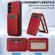 For Samsung Galaxy S24+ 5G LC.IMEEKE L3 Series Detachable RFID Card Bag Magsafe Phone Case(Red)