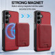 For Samsung Galaxy S24+ 5G LC.IMEEKE L3 Series Detachable RFID Card Bag Magsafe Phone Case(Red)