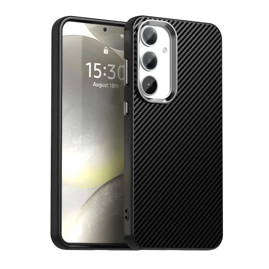 For Samsung Galaxy S24+ 5G Carbon Fiber Series IMD Phone Case(Black)