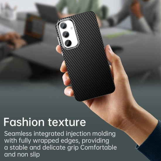 For Samsung Galaxy S24+ 5G Carbon Fiber Series IMD Phone Case(Black)