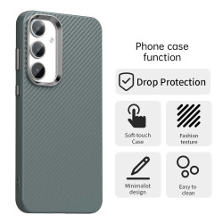 For Samsung Galaxy S24+ 5G Carbon Fiber Series IMD Phone Case(Grey)