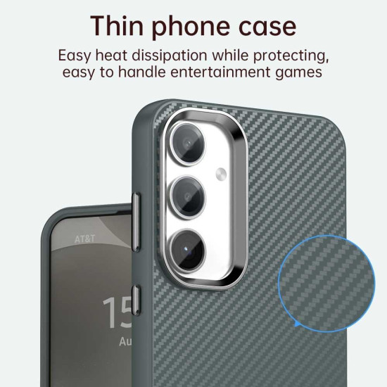 For Samsung Galaxy S24+ 5G Carbon Fiber Series IMD Phone Case(Grey)