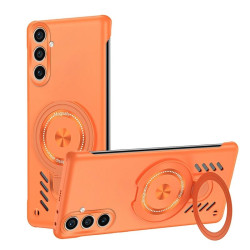 For Samsung Galaxy S24+ 5G Ice Sense Series Graphene Cooling MagSafe Holder Phone Case(Orange)