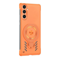For Samsung Galaxy S24+ 5G Ice Sense Series Graphene Cooling MagSafe Holder Phone Case(Orange)
