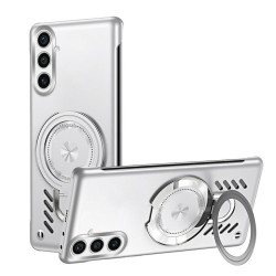 For Samsung Galaxy S24+ 5G Ice Sense Series Graphene Cooling MagSafe Holder Phone Case(Silver)