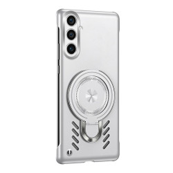 For Samsung Galaxy S24+ 5G Ice Sense Series Graphene Cooling MagSafe Holder Phone Case(Silver)