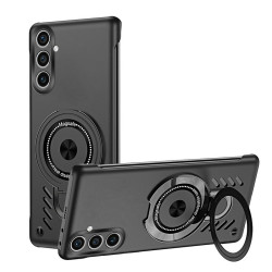 For Samsung Galaxy S24+ 5G Ice Sense Series Graphene Cooling MagSafe Holder Phone Case(Black)