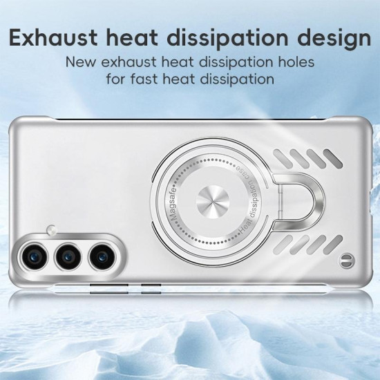 For Samsung Galaxy S24+ 5G Ice Sense Series Graphene Cooling MagSafe Holder Phone Case(Black)