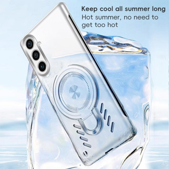 For Samsung Galaxy S24+ 5G Ice Sense Series Graphene Cooling MagSafe Holder Phone Case(Black)
