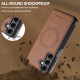 For Samsung Galaxy S24+ 5G LC.IMEEKE L5 Series Detachable RFID Card Bag Magsafe Phone Case(Brown)