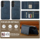 For Samsung Galaxy S24+ 5G LC.IMEEKE L5 Series Detachable RFID Card Bag Magsafe Phone Case(Blue)