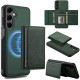 For Samsung Galaxy S24+ 5G LC.IMEEKE L5 Series Detachable RFID Card Bag Magsafe Phone Case(Green)
