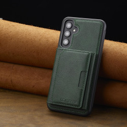 For Samsung Galaxy S24+ 5G LC.IMEEKE L5 Series Detachable RFID Card Bag Magsafe Phone Case(Green)