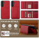 For Samsung Galaxy S24+ 5G LC.IMEEKE L5 Series Detachable RFID Card Bag Magsafe Phone Case(Red)