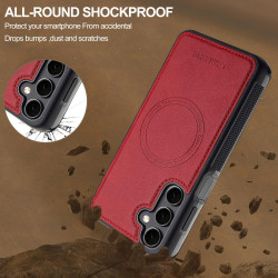 For Samsung Galaxy S24+ 5G LC.IMEEKE Magsafe Phone Case(Red)