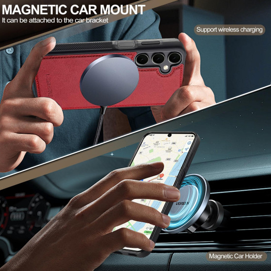 For Samsung Galaxy S24+ 5G LC.IMEEKE Magsafe Phone Case(Red)