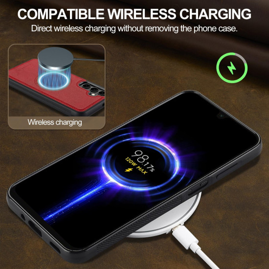 For Samsung Galaxy S24+ 5G LC.IMEEKE Magsafe Phone Case(Red)