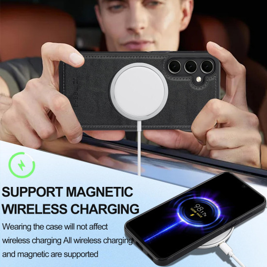 For Samsung Galaxy S24+ 5G LC.IMEEKE Magsafe Phone Case(Black)