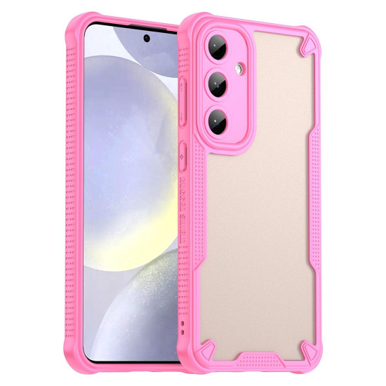 For Samsung Galaxy S24+ 5G Armor Glaze PC Hybrid TPU Phone Case(Pink)