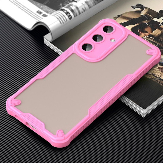 For Samsung Galaxy S24+ 5G Armor Glaze PC Hybrid TPU Phone Case(Pink)