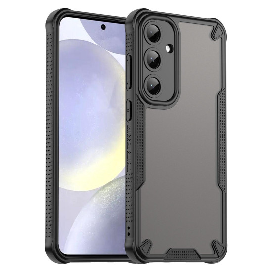 For Samsung Galaxy S24+ 5G Armor Glaze PC Hybrid TPU Phone Case(Black)