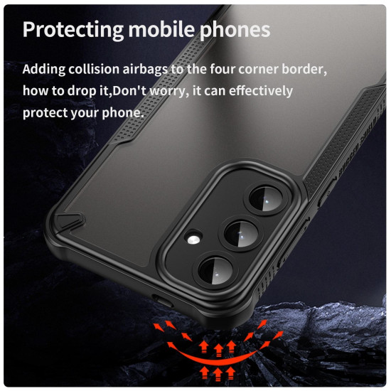 For Samsung Galaxy S24+ 5G Armor Glaze PC Hybrid TPU Phone Case(Black)